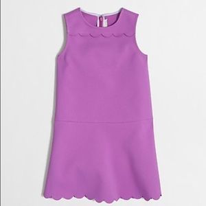 Girls scalloped fit and flare dress